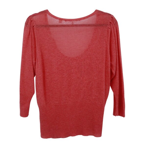 Knitted & Knotted Wool Alpaca Sweater Womens M Coral Soft Girl Coquette Romantic - Picture 3 of 16